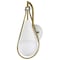 Nuvo Admiral 1-Light Wall Sconce Matte White and Natural Brass White Opal Glass 60/7921 - alternate 1